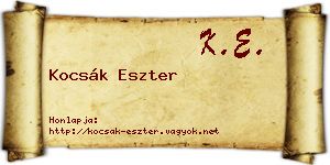 Kocsák Eszter névjegykártya
