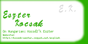 eszter kocsak business card